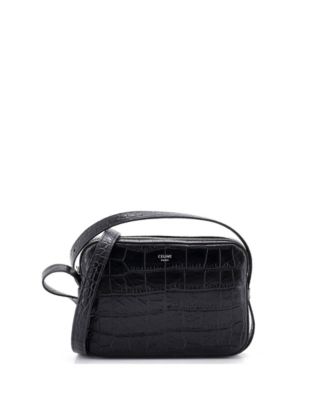 Mini Horizontal Phone Pouch Embossed Leather