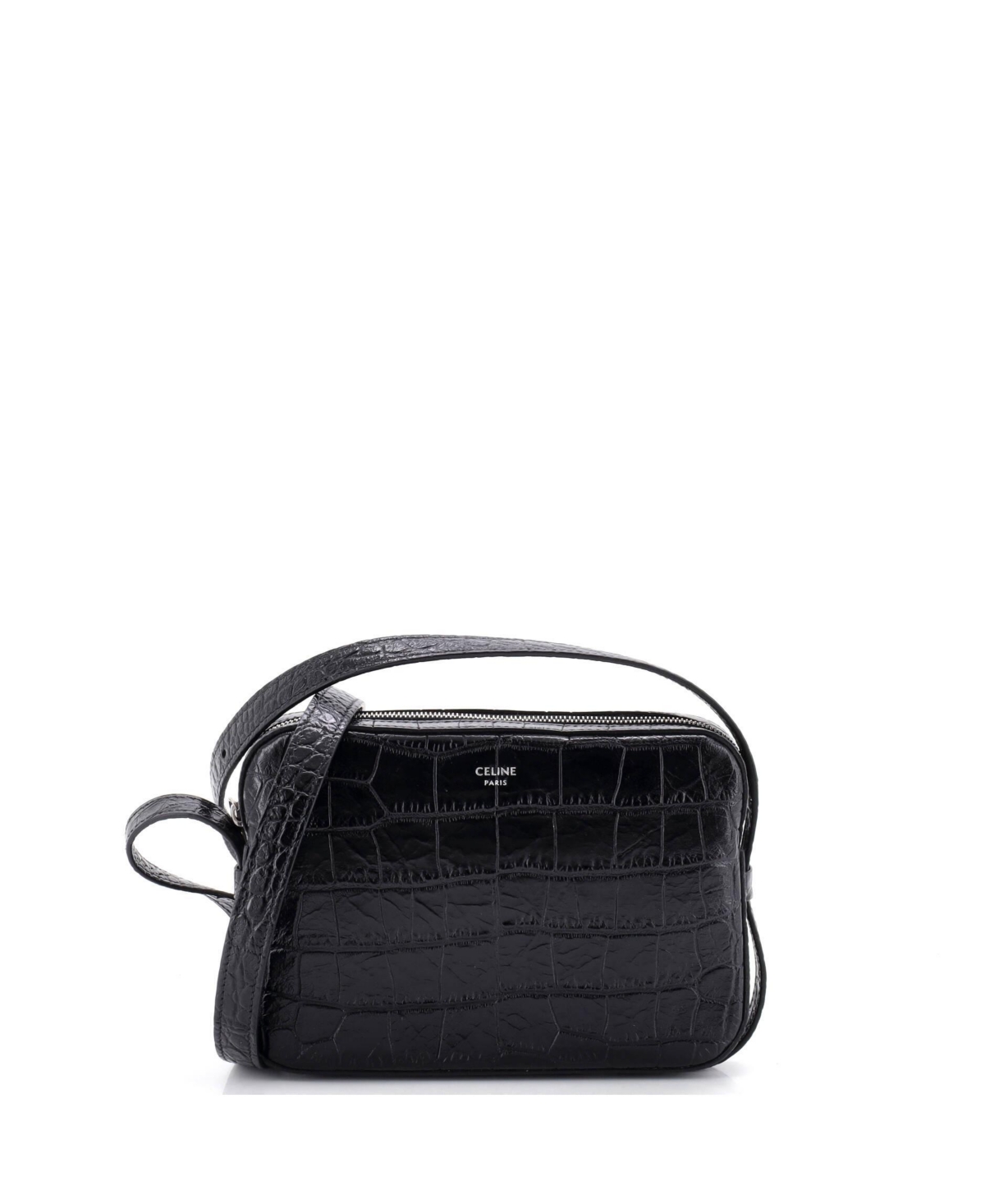 Pre-Owned Celine Mini Horizontal Phone Pouch Embossed Leather