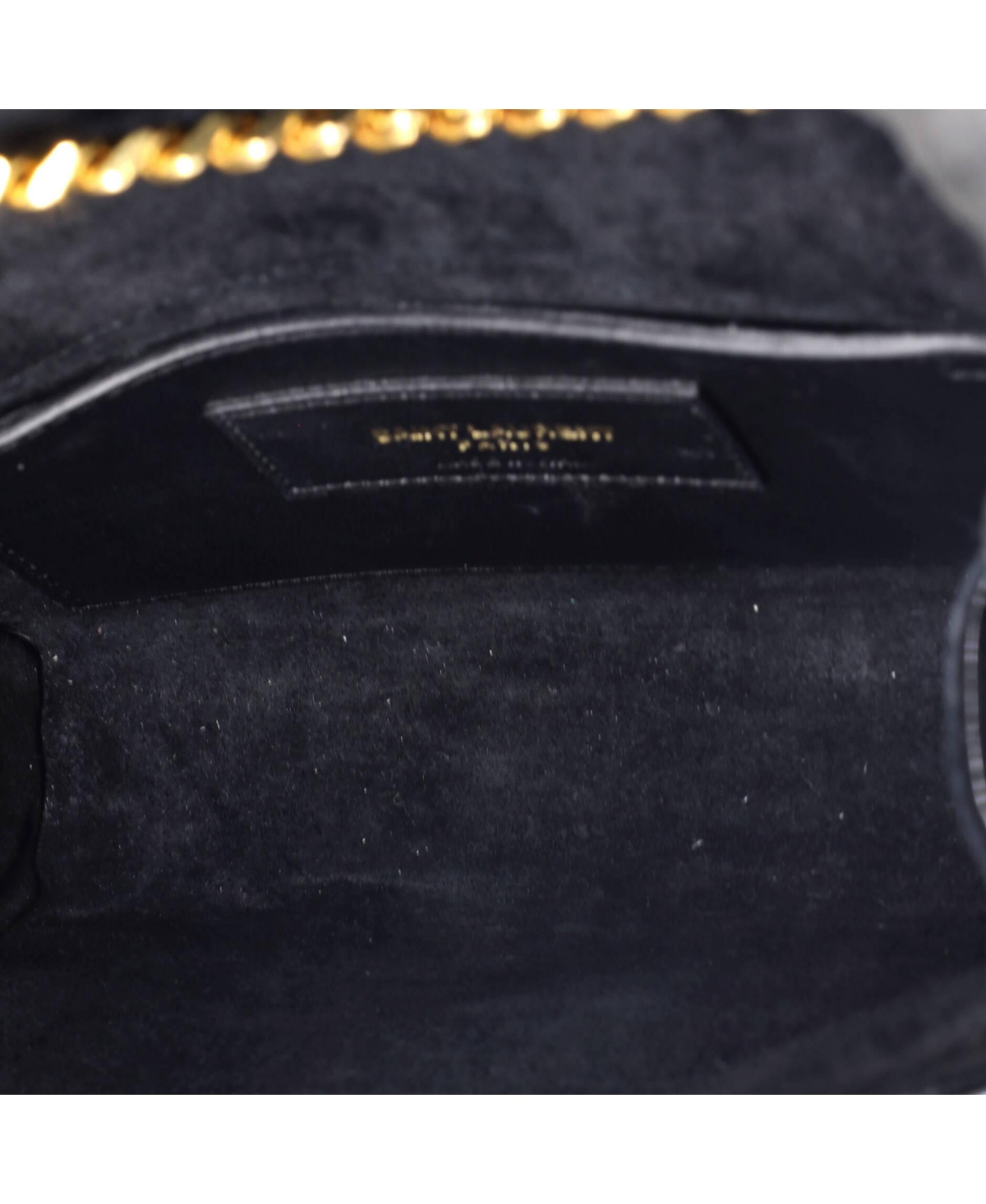 Pre-Owned Saint Laurent Small Classic Monogram Tassel Crossbody Bag Quilted Patent