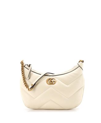 Small GG Marmont Chain Moon Hobo Matelasse Leather