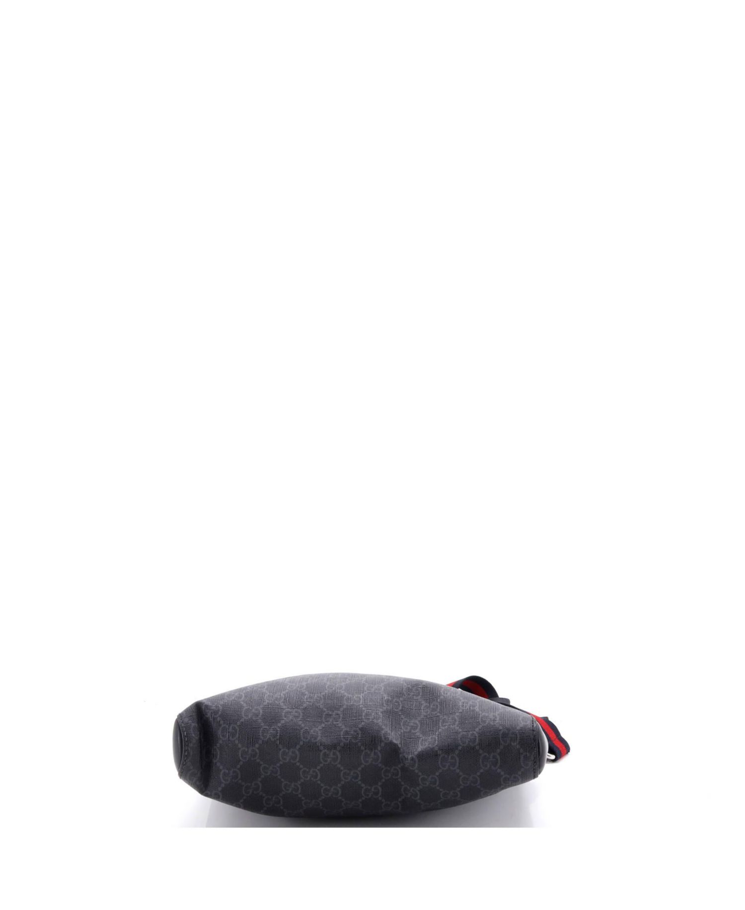 Medium Web Strap Front Zip Messenger Bag GG Coated Canvas