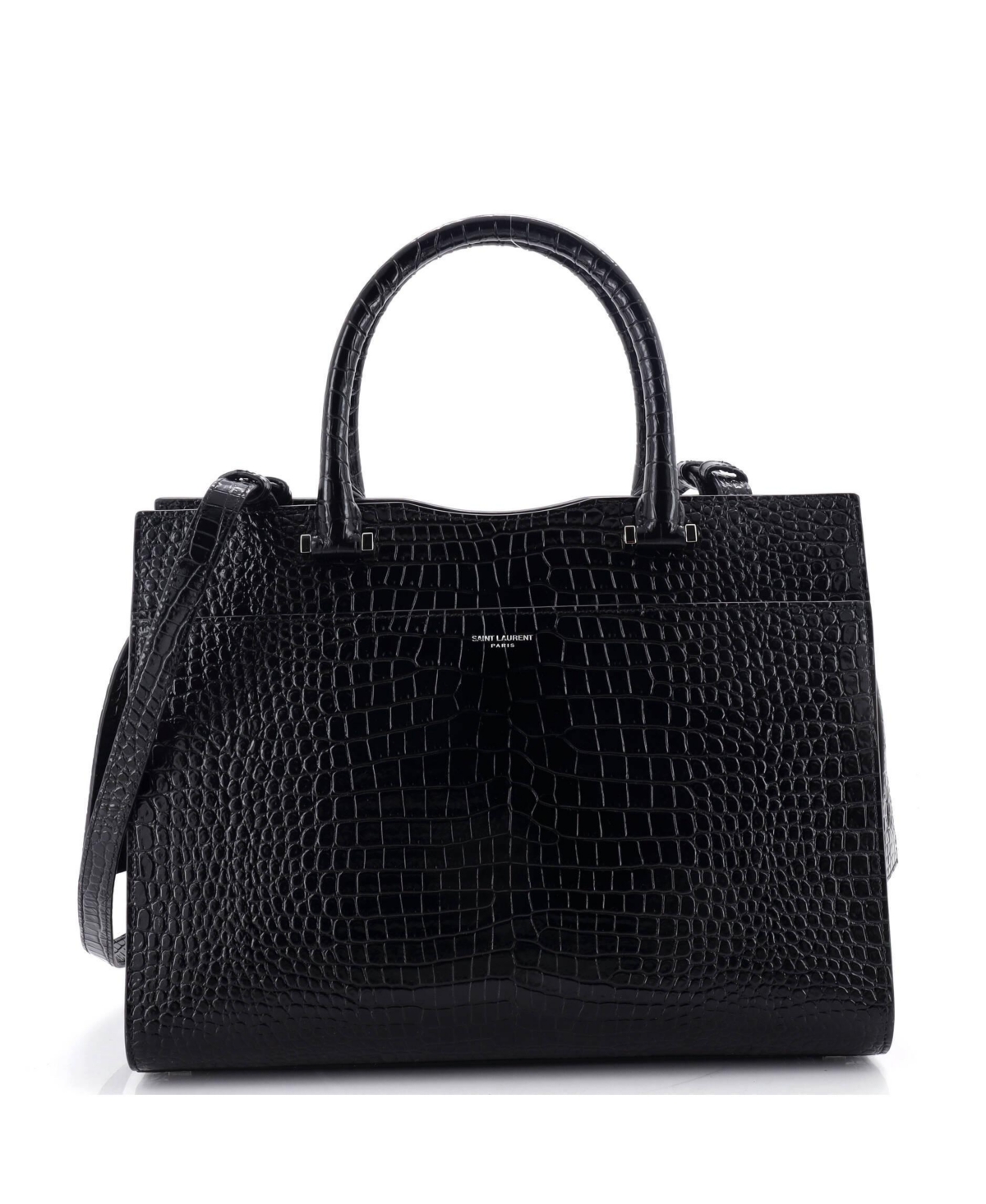 Pre-Owned Saint Laurent Medium Uptown Tote Embossed Leather