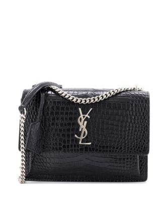 Medium Sunset Crossbody Bag Embossed Leather