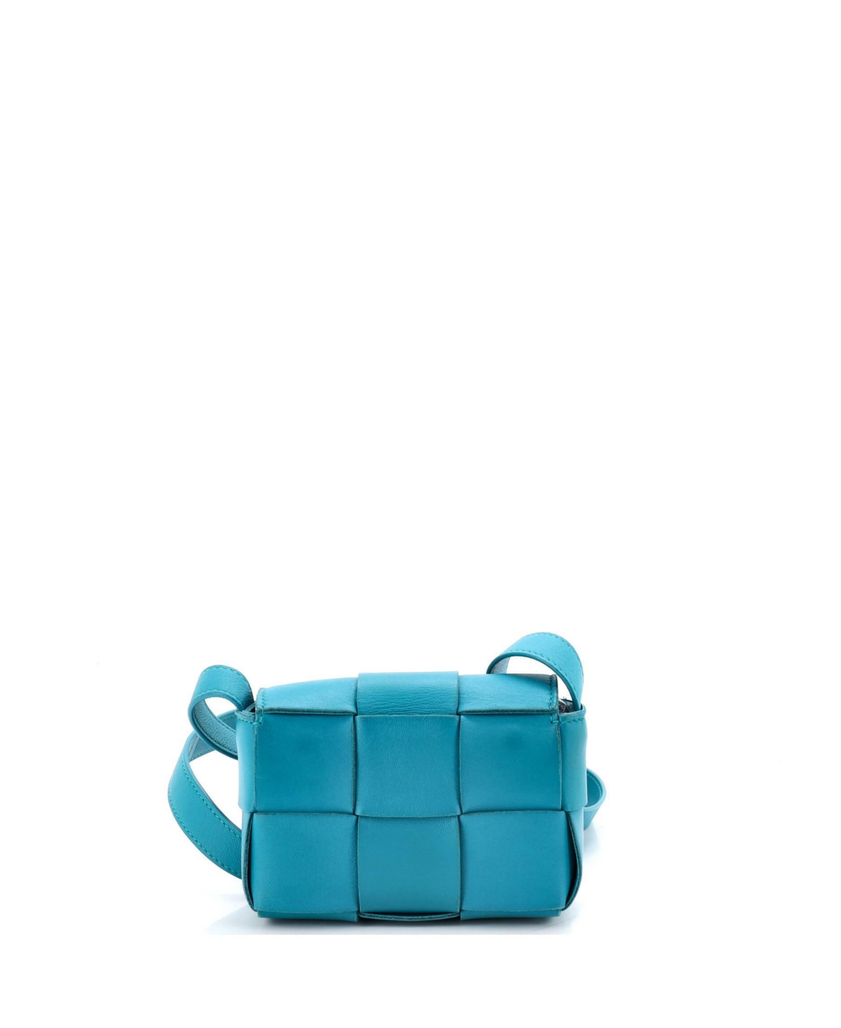 Pre-Owned Bottega Veneta Extra Mini Cassette Crossbody Bag Maxi Intrecciato Leather