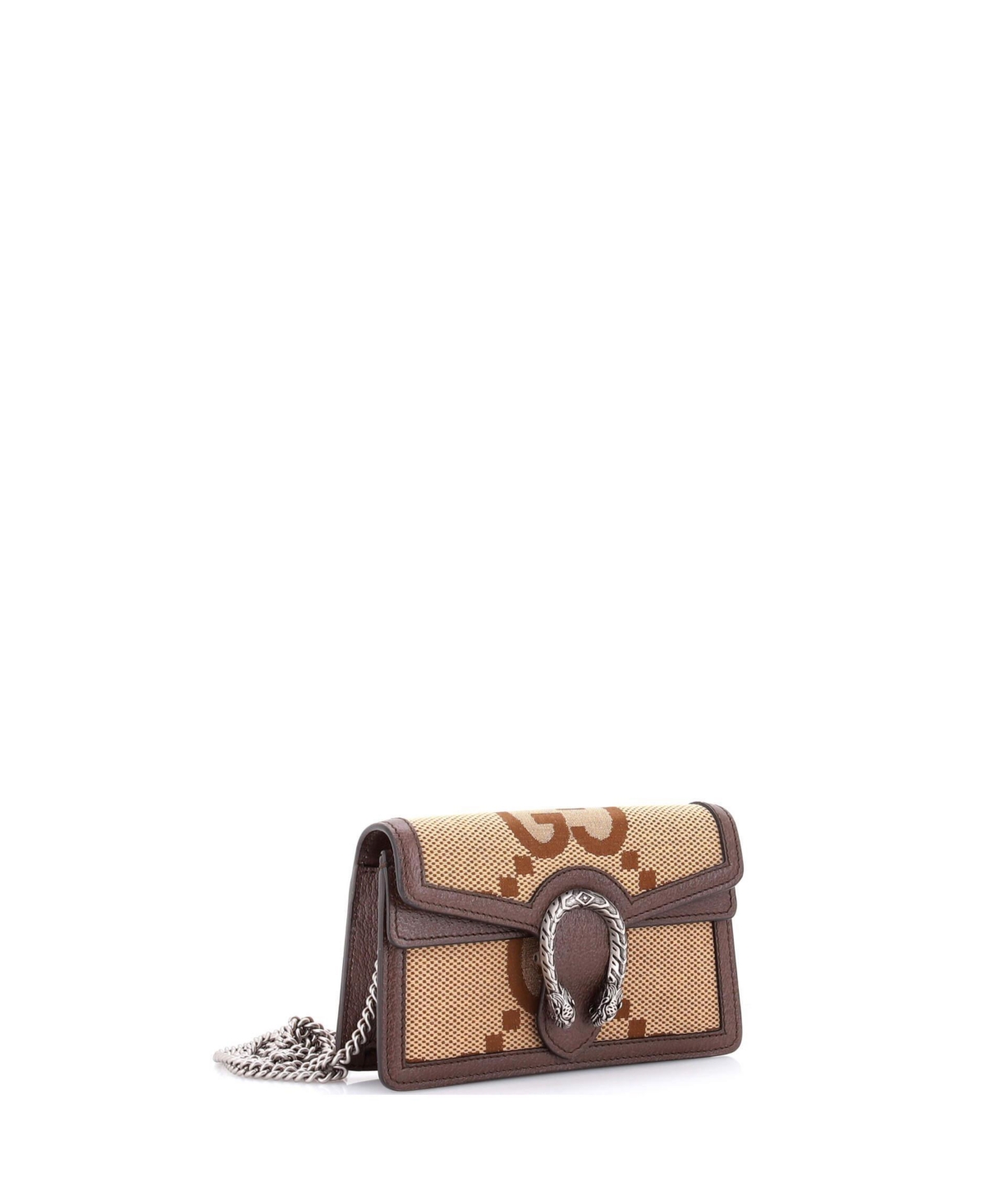Pre-Owned Gucci Super Mini Dionysus Bag Jumbo Gg Canvas