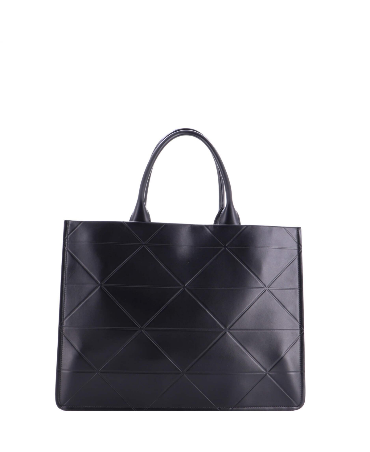 Pre-Owned Prada Large Symbole Shopper Tote Embossed Leather