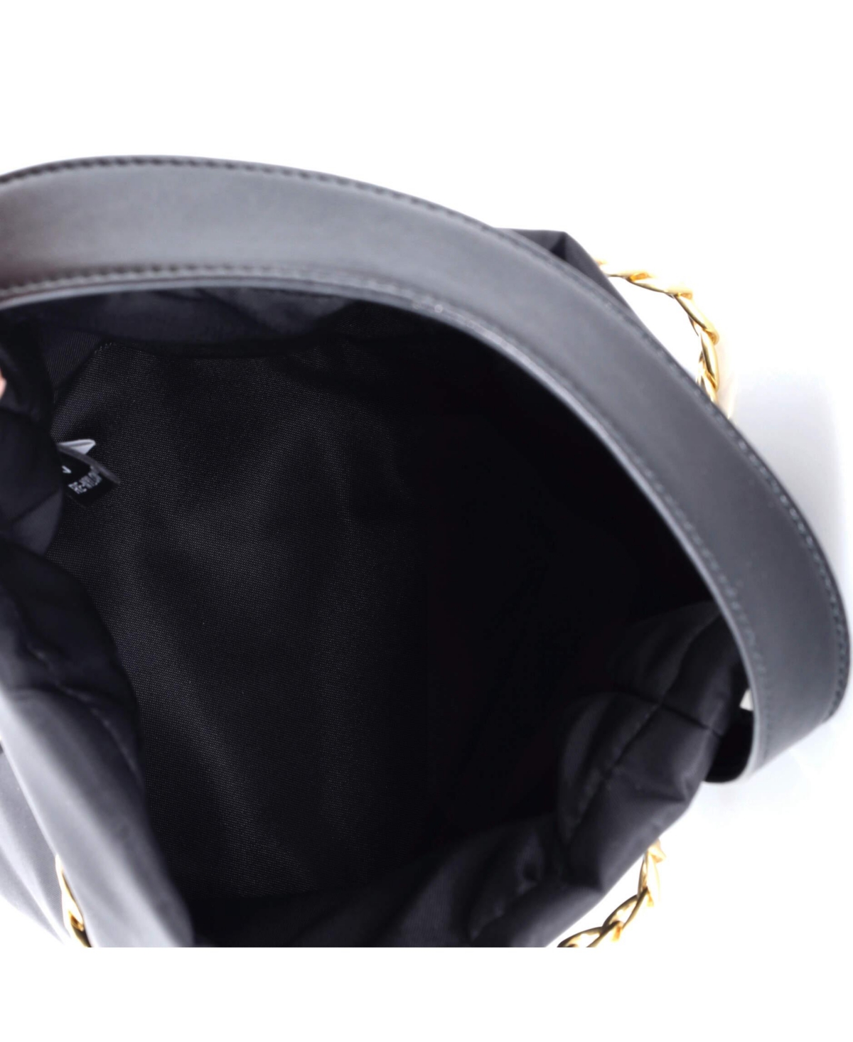 Pre-Owned Prada Mini Petit Sac Bucket Bag Re-Nylon and Nappa Leather