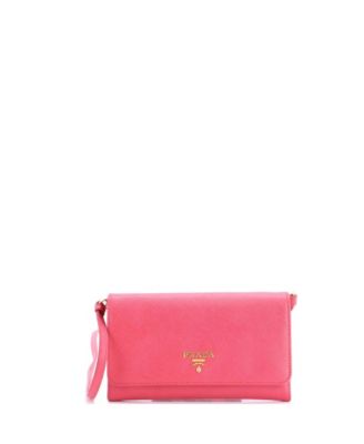Small Wallet on Strap Saffiano Leather