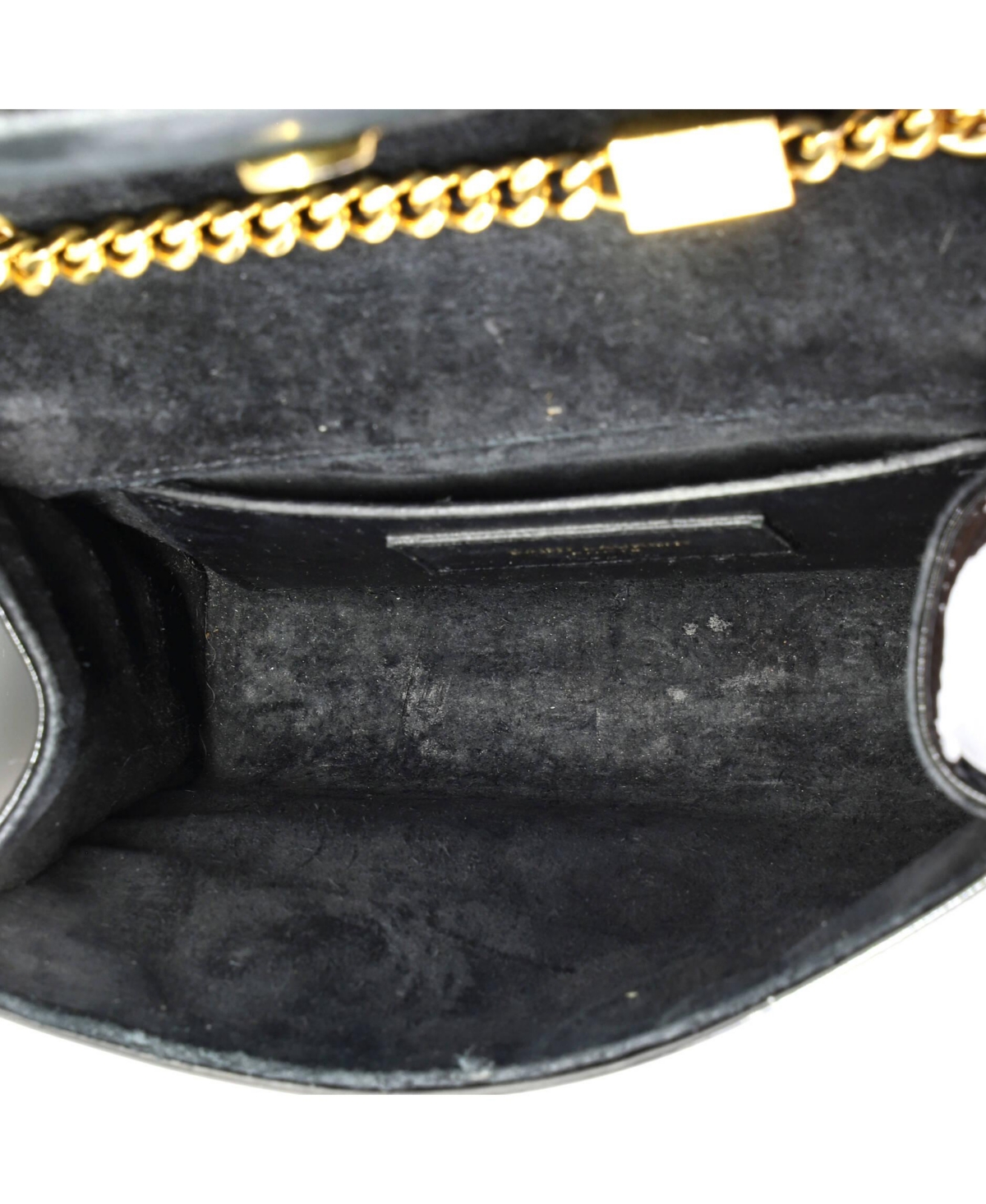 Pre-Owned Saint Laurent Small Classic Monogram Tassel Crossbody Bag Quilted Patent