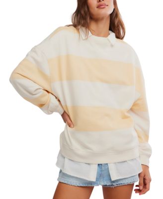 Women's Classic Crewneck Stripe Oversized Top