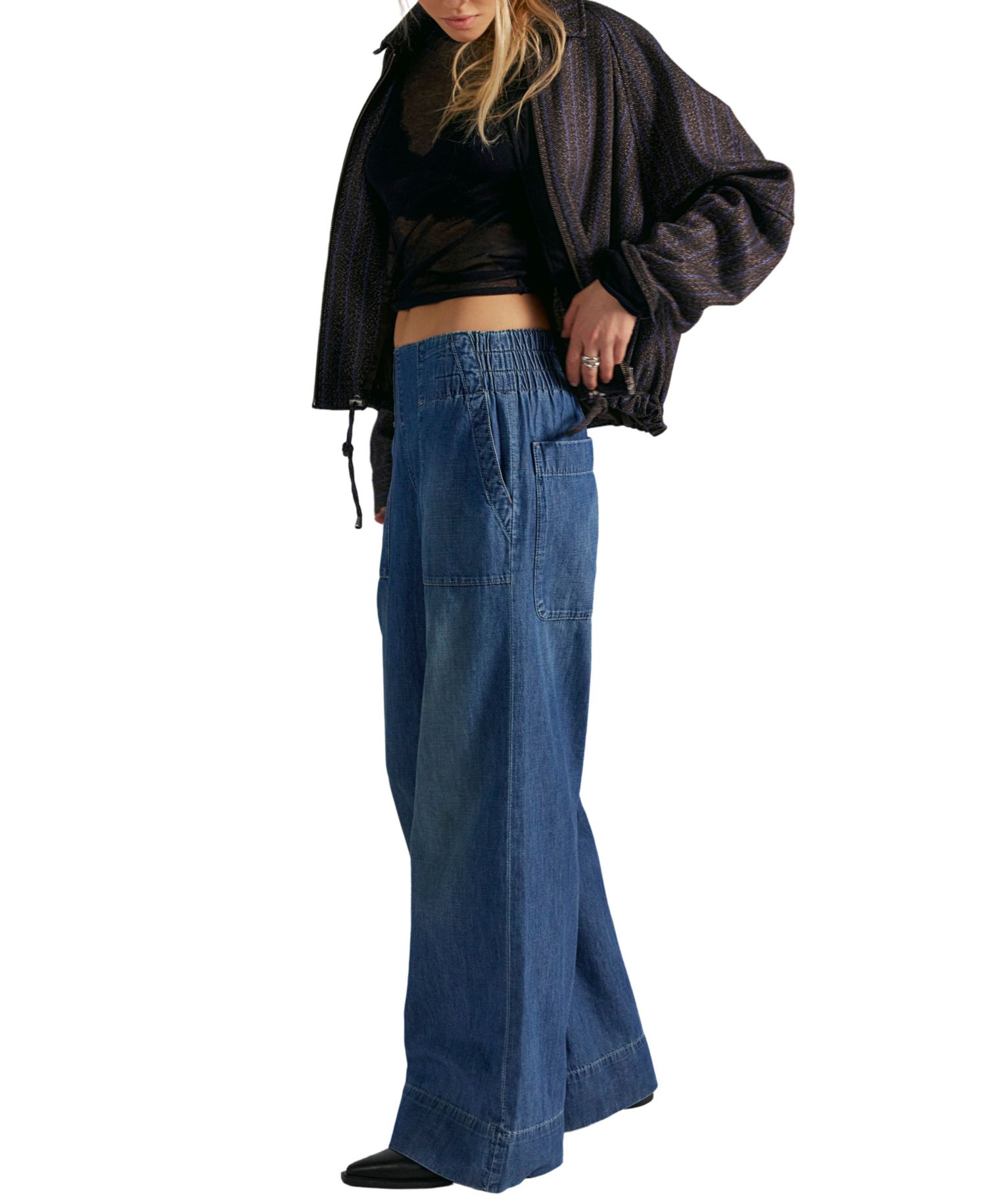 Women's We The Free Mid-Rise Wide-Leg Utility Jeans