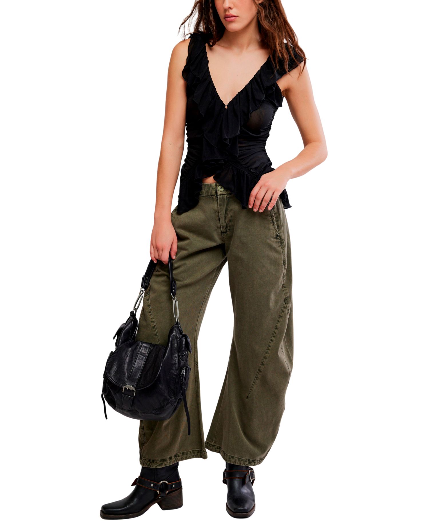 Women's Blythe V-Neck Ruffle Vest Top