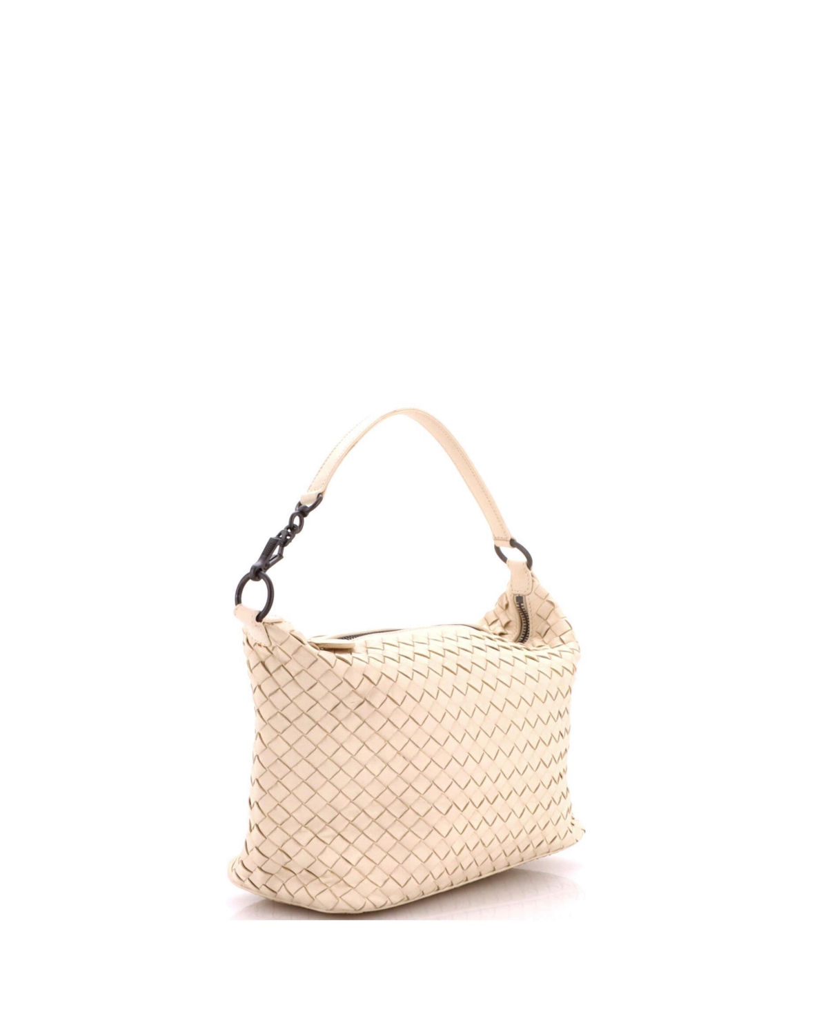 Pre-Owned Bottega Veneta Small Zip Hobo Intrecciato Nappa