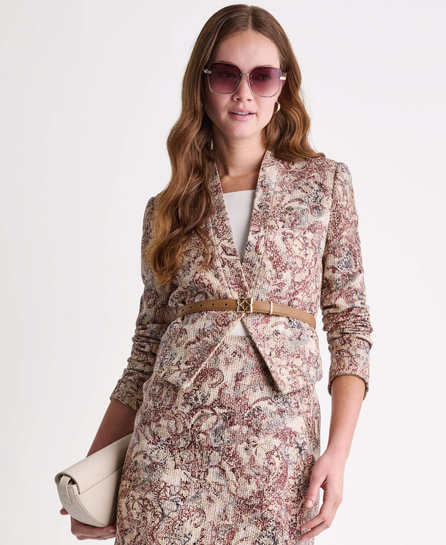Women's Draped Collar Open-Front Blazer
