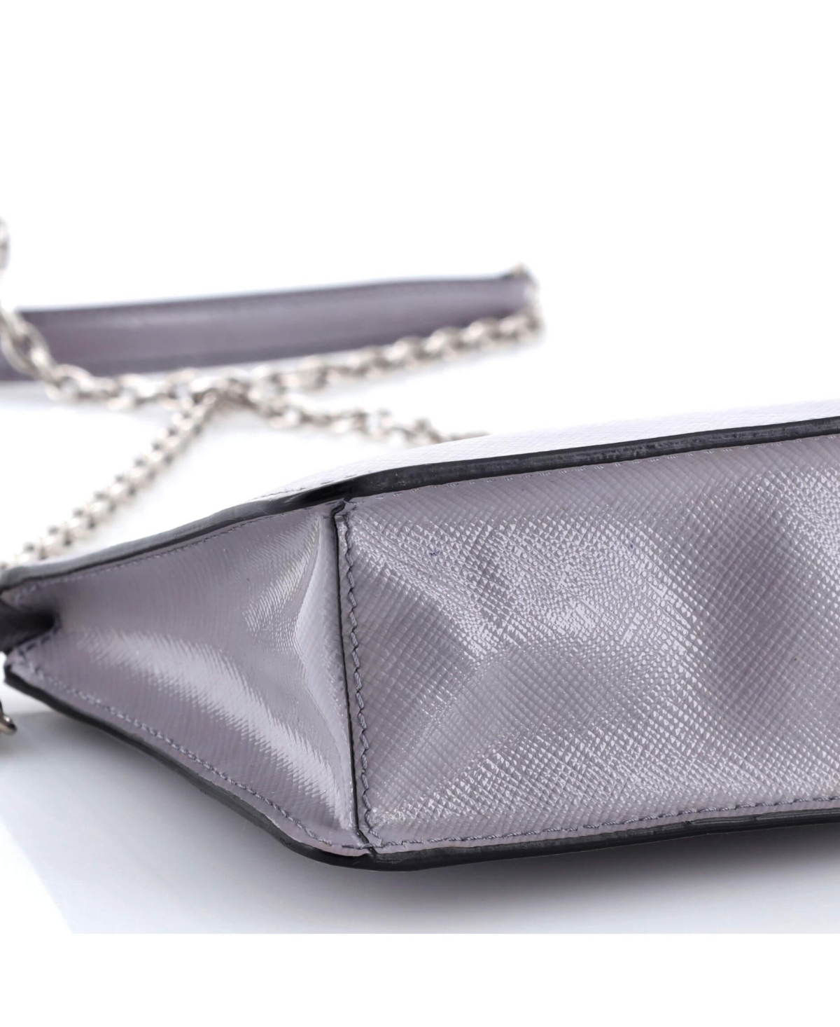Pre-Owned Prada Small Chain Crossbody Bag Vernice Saffiano Leather