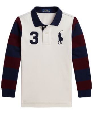 Boys' 2T-7 Big Pony Cotton Mesh Polo Shirt
