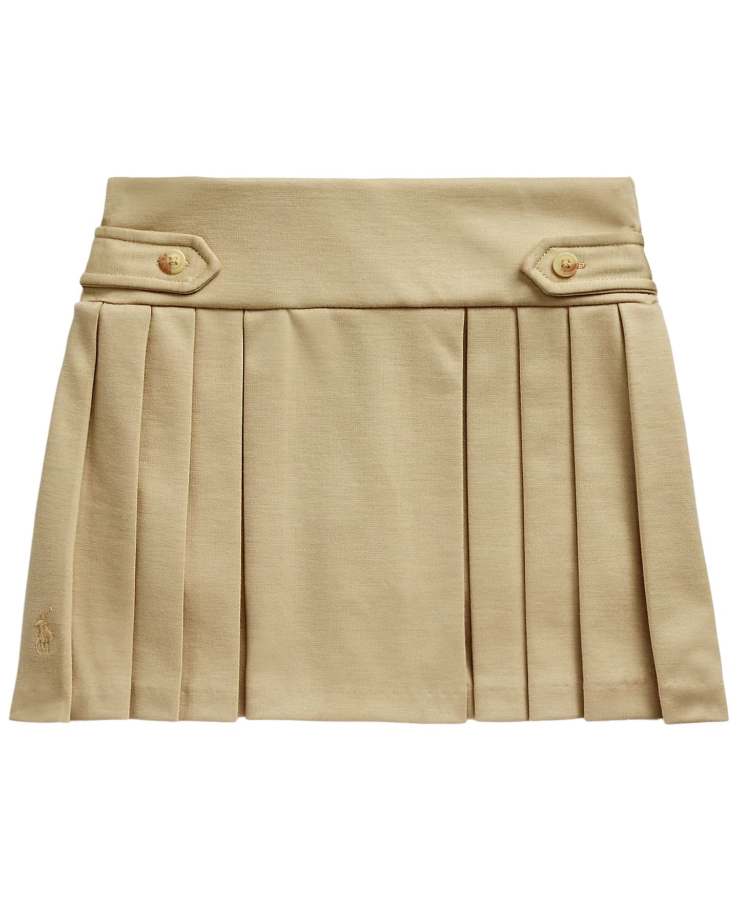 Юбка-шорты Polo Ralph Lauren Pleated Ponte Skort для девочек, цвет: Хаки — фото 6