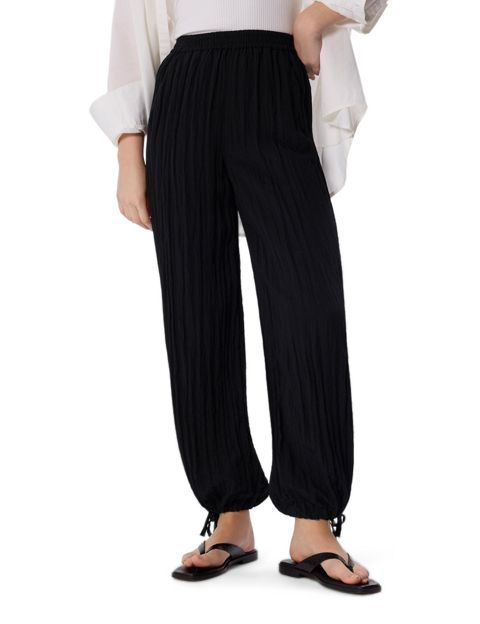 Женские брюки Whistles Relaxed Tie Hem, цвет: Чёрный