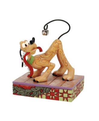 Disney Traditions Pluto Christmas Bell on Tail Figurine