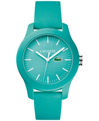 Lacoste Women's 12.12 Light Blue Rubber Strap Watch 38mm 2000958