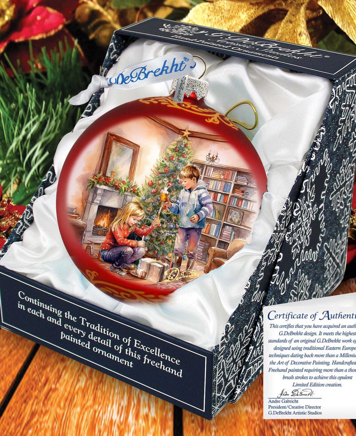 Designocracy Cherished Moments Lg Mercury Christmas Glass Collectible Ornaments G. DeBrekht