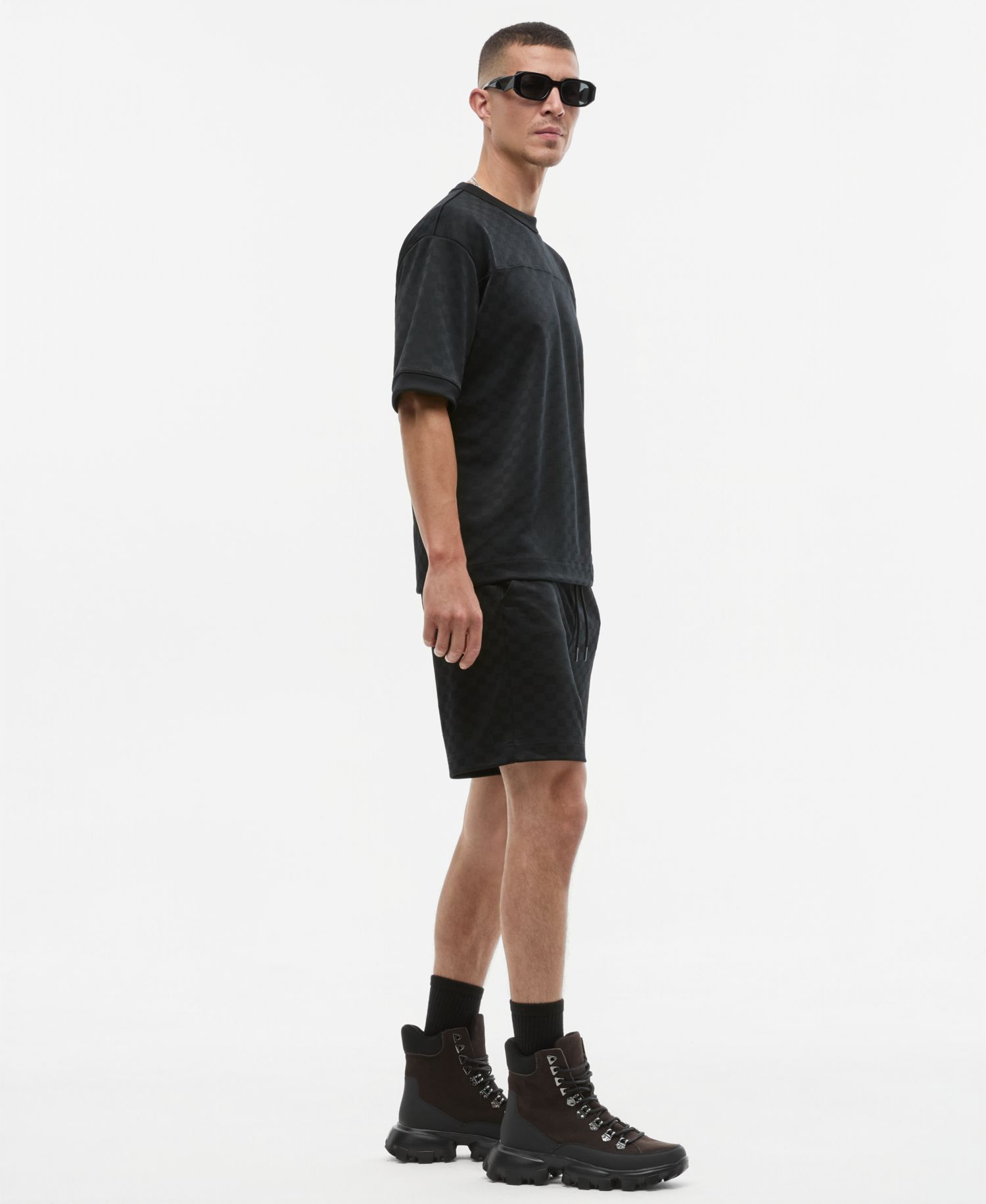 Men's Solid 7" Checkered Tricot Shorts, Macy's Exclusive