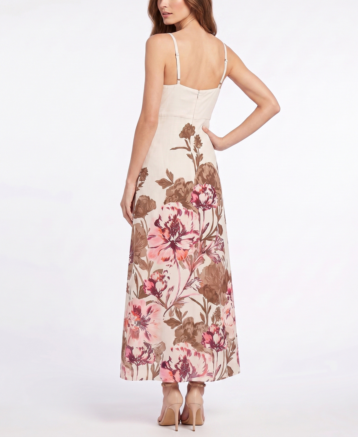 Taylor Women's Floral Sweetheart Midi Dress