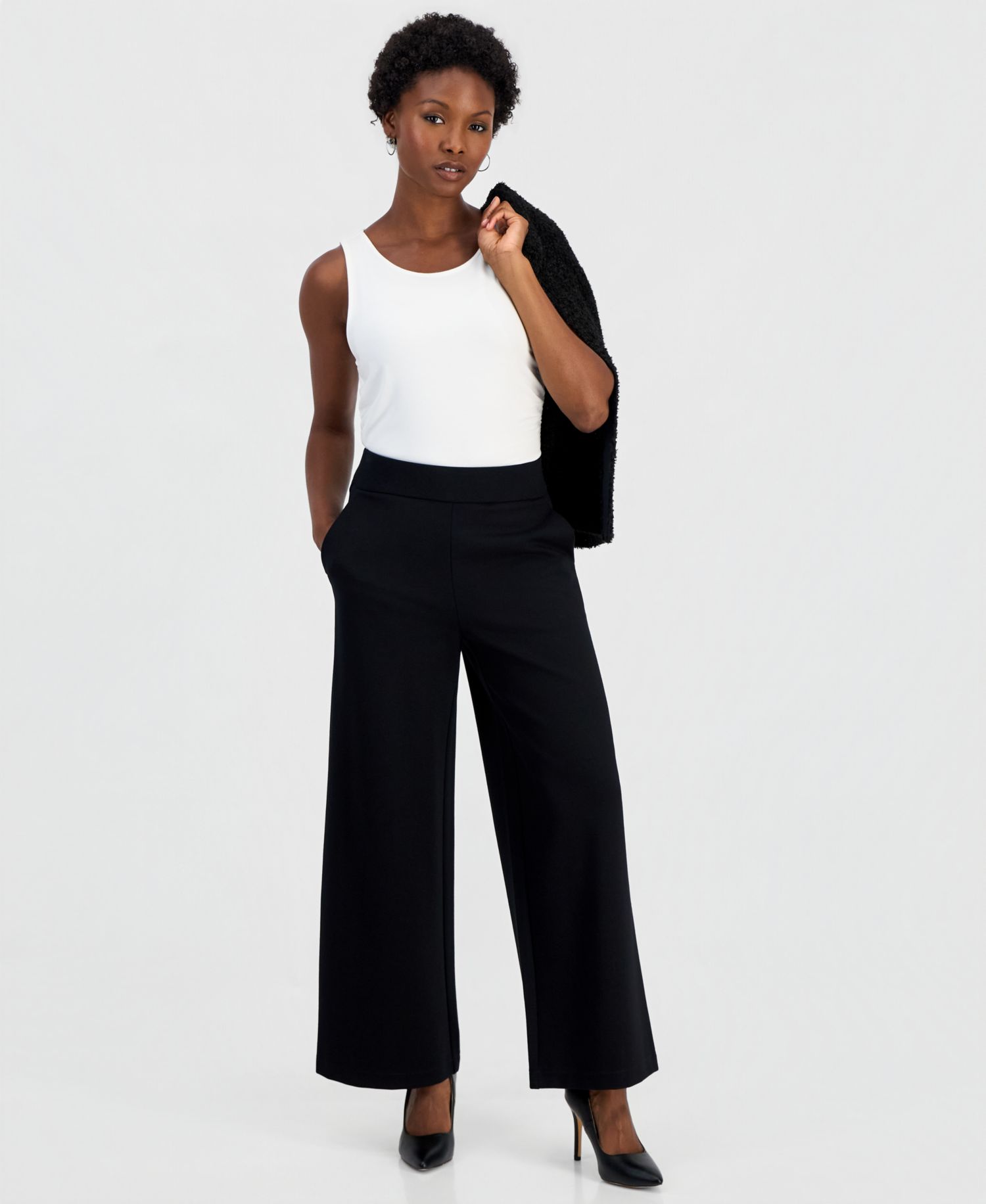 Petite Wide-Leg Pants