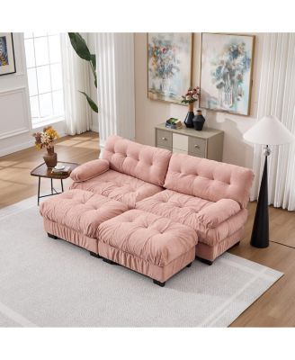 U Shaped Sectional Couches for Living Room,Modular Sectional Sofa Cloud Couch with Ottoman