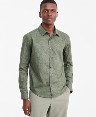 Men's Baker Geometric Long-Sleeve Shirt
