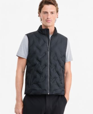 Men's Welded Alfatech Contrast-Trim Full-Zip Vest