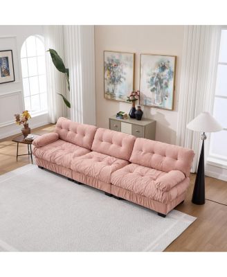 Modular Sectional Sofa,Cloud Couch, Modern Deep Seat Couches for Living Room, 3-Seater Comfy advanced flannelette Sofa for Bedroom
