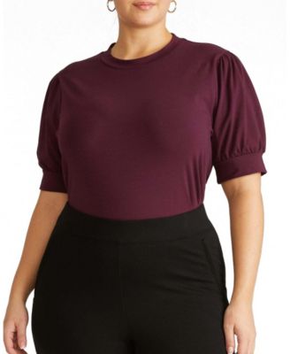 Plus Size Pouf Sleeve Tee