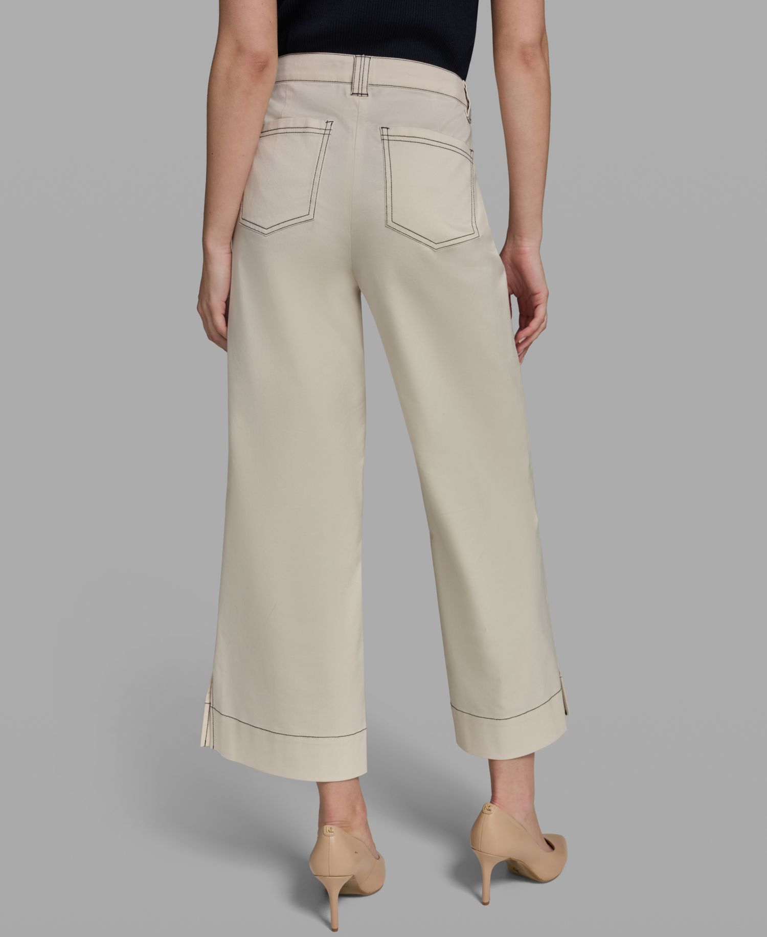 Women's Contrast Stitch Ankle Pants