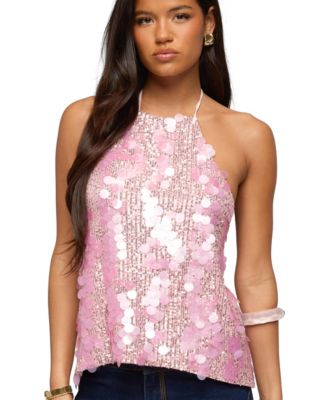Women's Ellorie Backless Sequin Halter Top