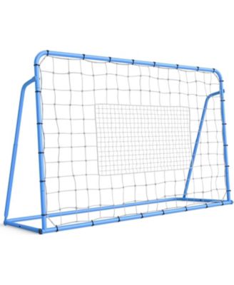 Adjustable Soccer Rebounder Net 6x4 FT, Double-Sided Bounce Trainer with Steel Frame, Portable Soccer Practice Net for Backyard