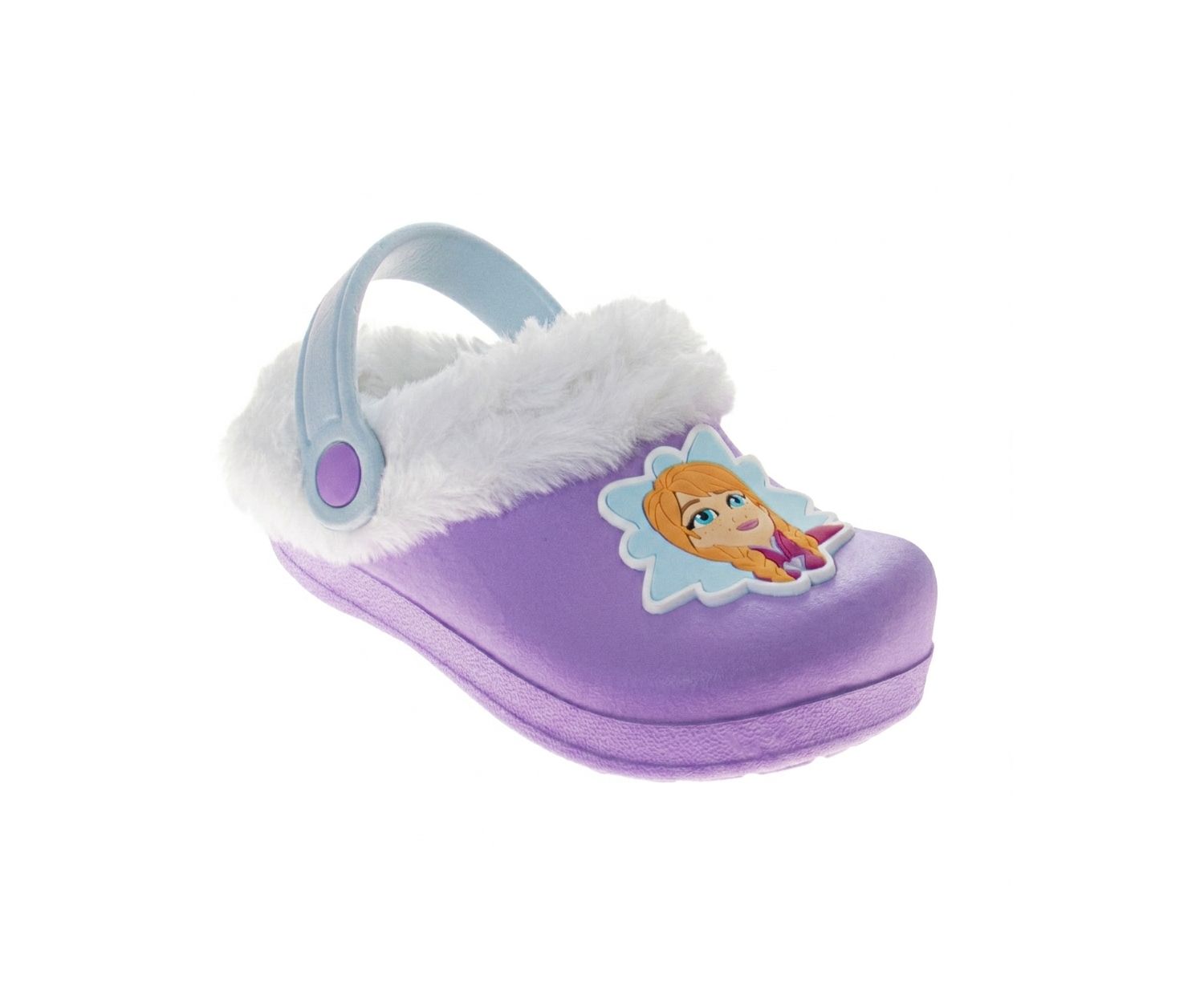 Little Girls Frozen Anna and Elsa Clogs Fuzzy, Fleece Lined, and Warm Garden Shoes
