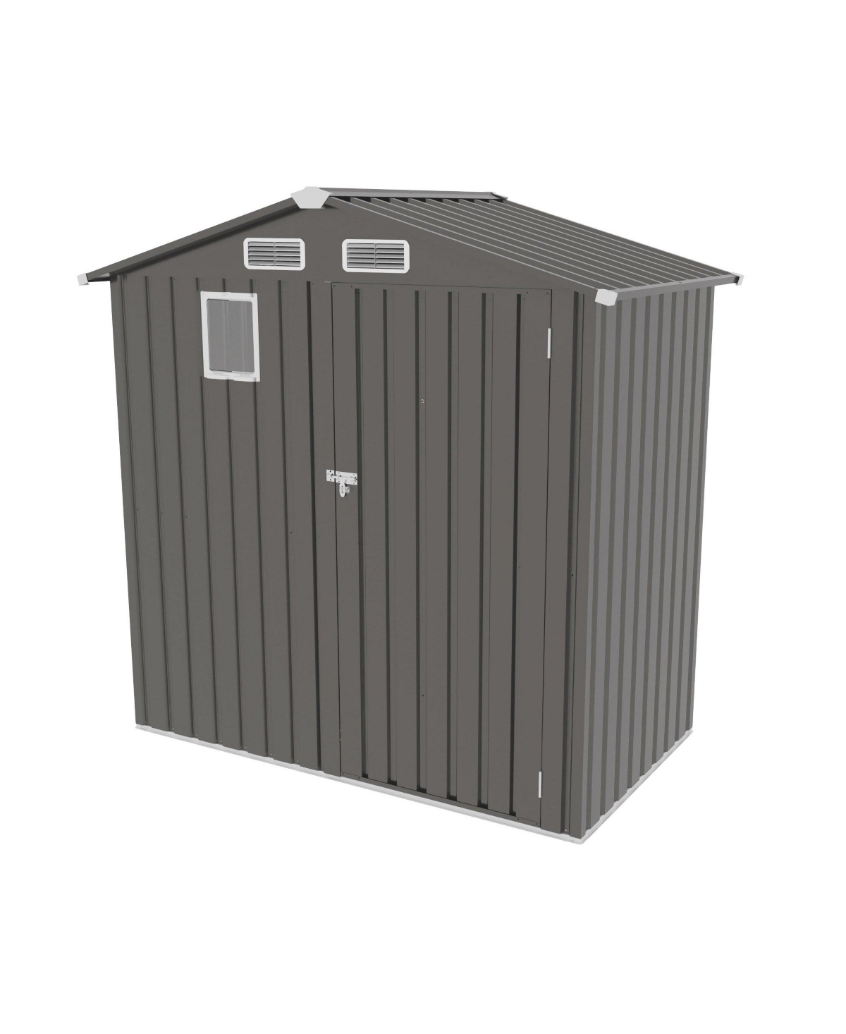 Mondawe Outdoor Metal Storage Shed With Window, Lockable Door, Compact Garden Tool Shed