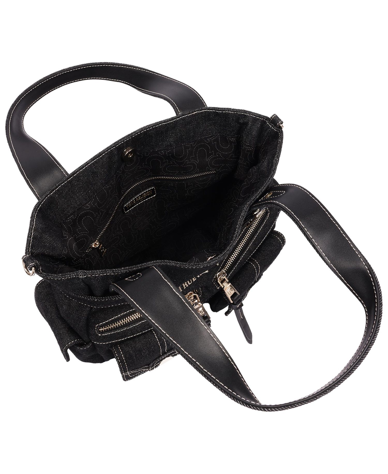 Women's Multi Pocket Denim Cinch Tote
