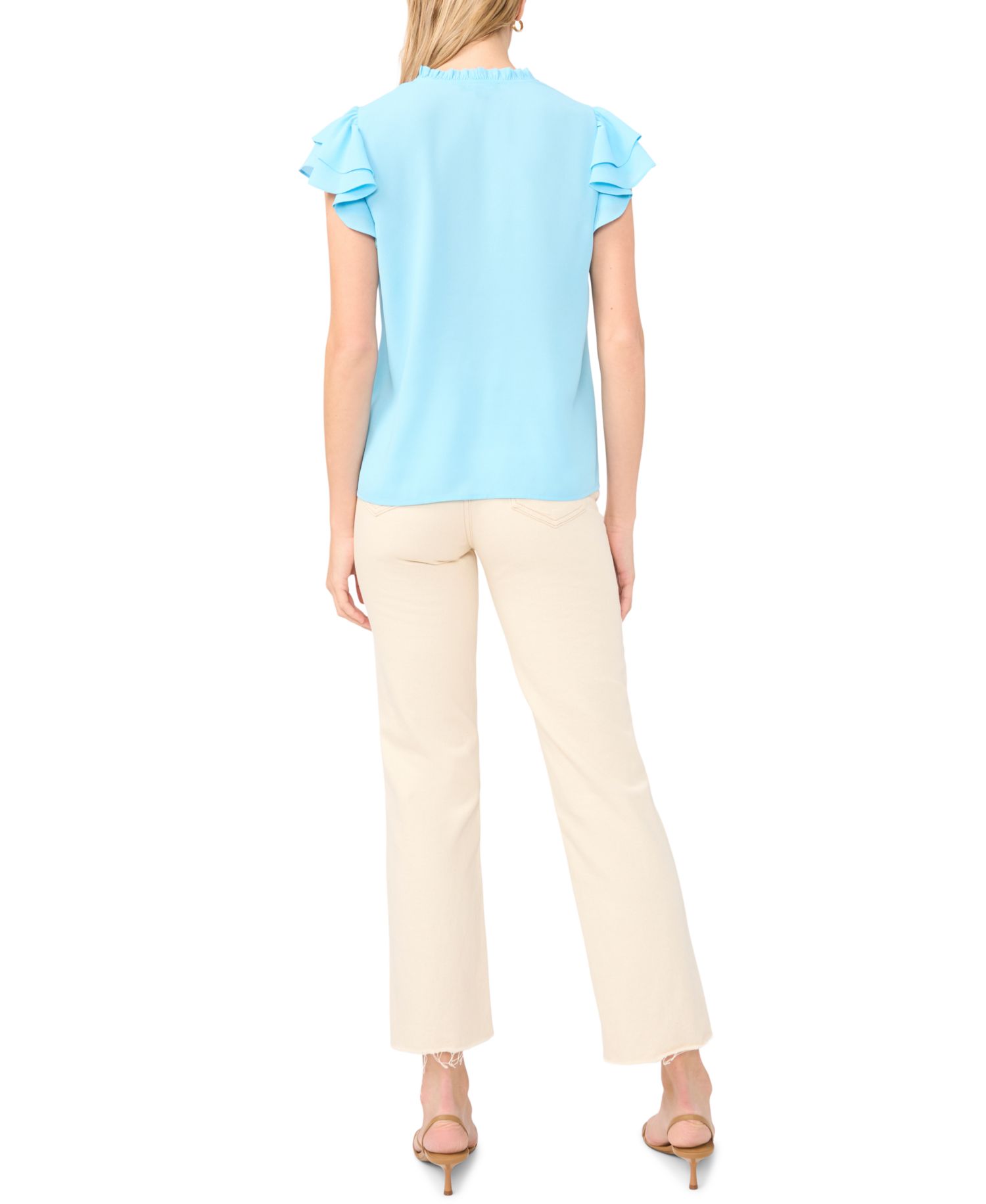 Women's V-Neck Ruffle Top