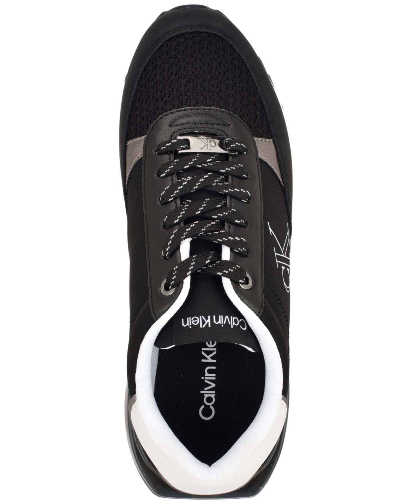 Женские брюки Calvin Klein Melidee Logo Lace-Up, цвет: Чёрный / Белый — фото 4