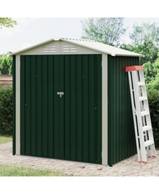 6x4Feet Storage Shed Metal Tool Garden Shed for Garden, Backyard, Patio