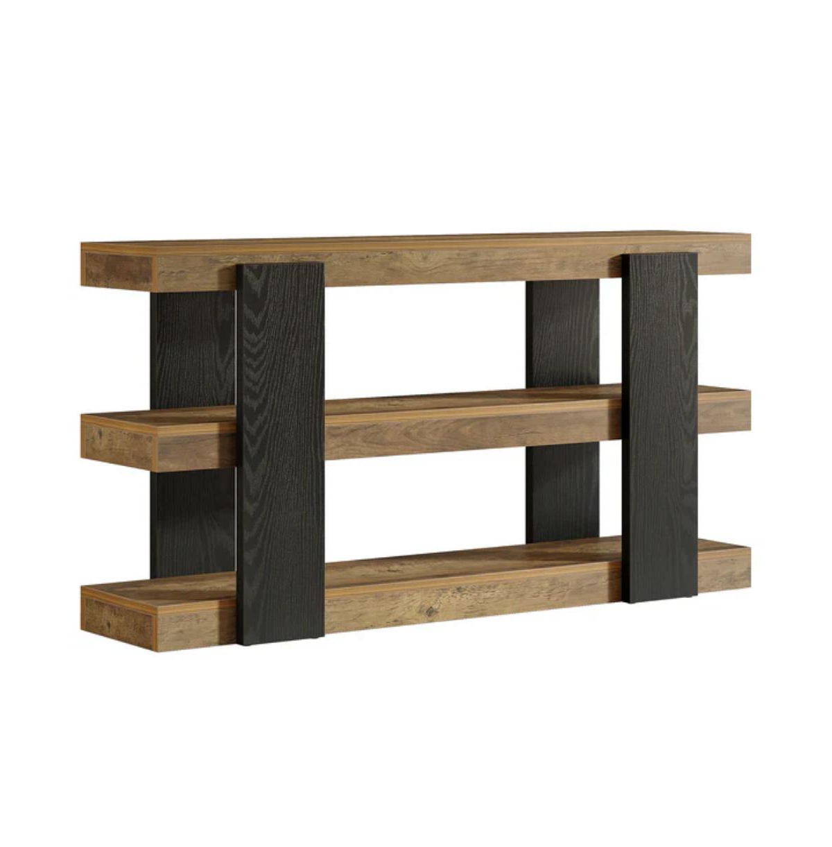 Slickblue 3-Tier Sofa Console Table with Storage for Entryway or Hallway