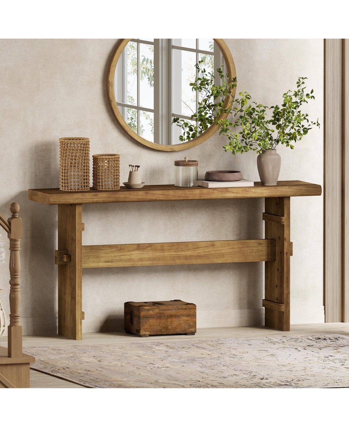 Slickblue Wood Entryway Console Table, Sofa Table for Behind Couch