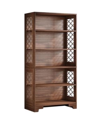 Modern 70.8 Inch Bookshelf with 6 Tier Storage Design