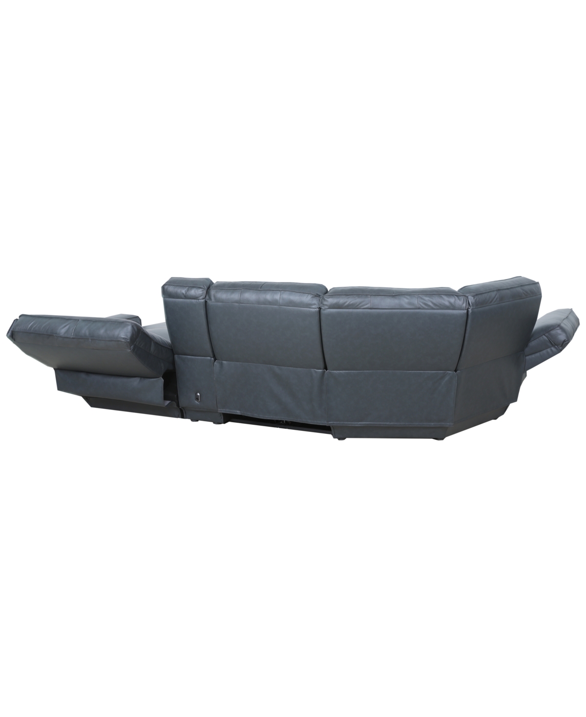 Zackary 5-Piece L Shape Leather Sectional with 2 Power Motion & Console, Macy's Exclusive