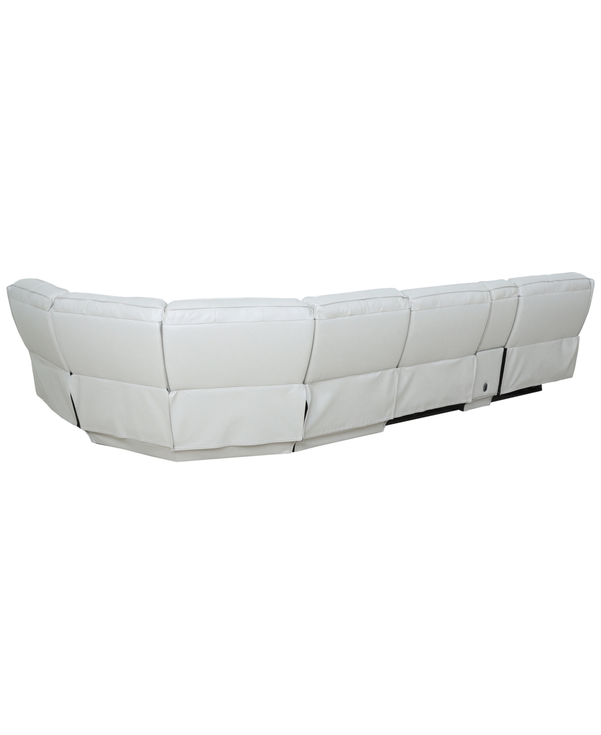 Zackary 6-Piece L Shape Leather Sectional with 3 Power Motion & Console, Macy's Exclusive