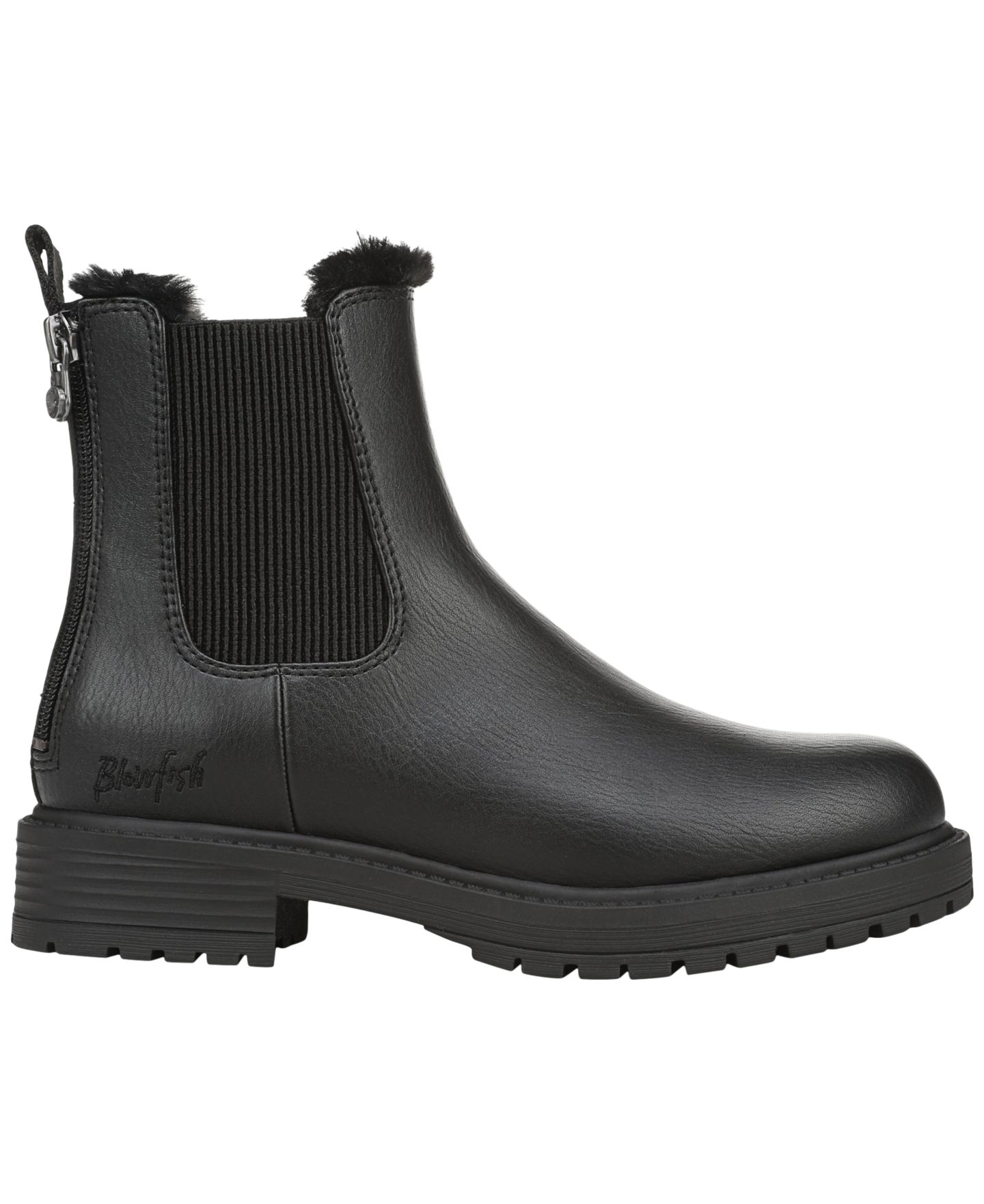 Женские ботинки Blowfish Malibu Amora Cozy Chelsea Short Booties, цвет: Чёрная искусственная кожа — фото 2