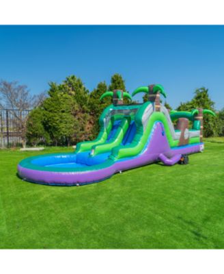 Tropical 28' Obstacle Course with Slide