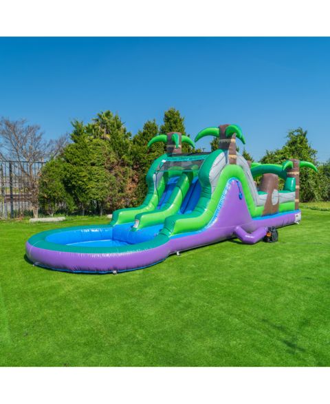 Детская игрушка POP JUMP Tropical 28' Obstacle Course with Slide, цвет: Разноцветный